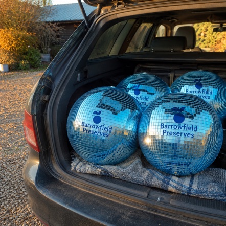 Promotional custom disco balls with company logo